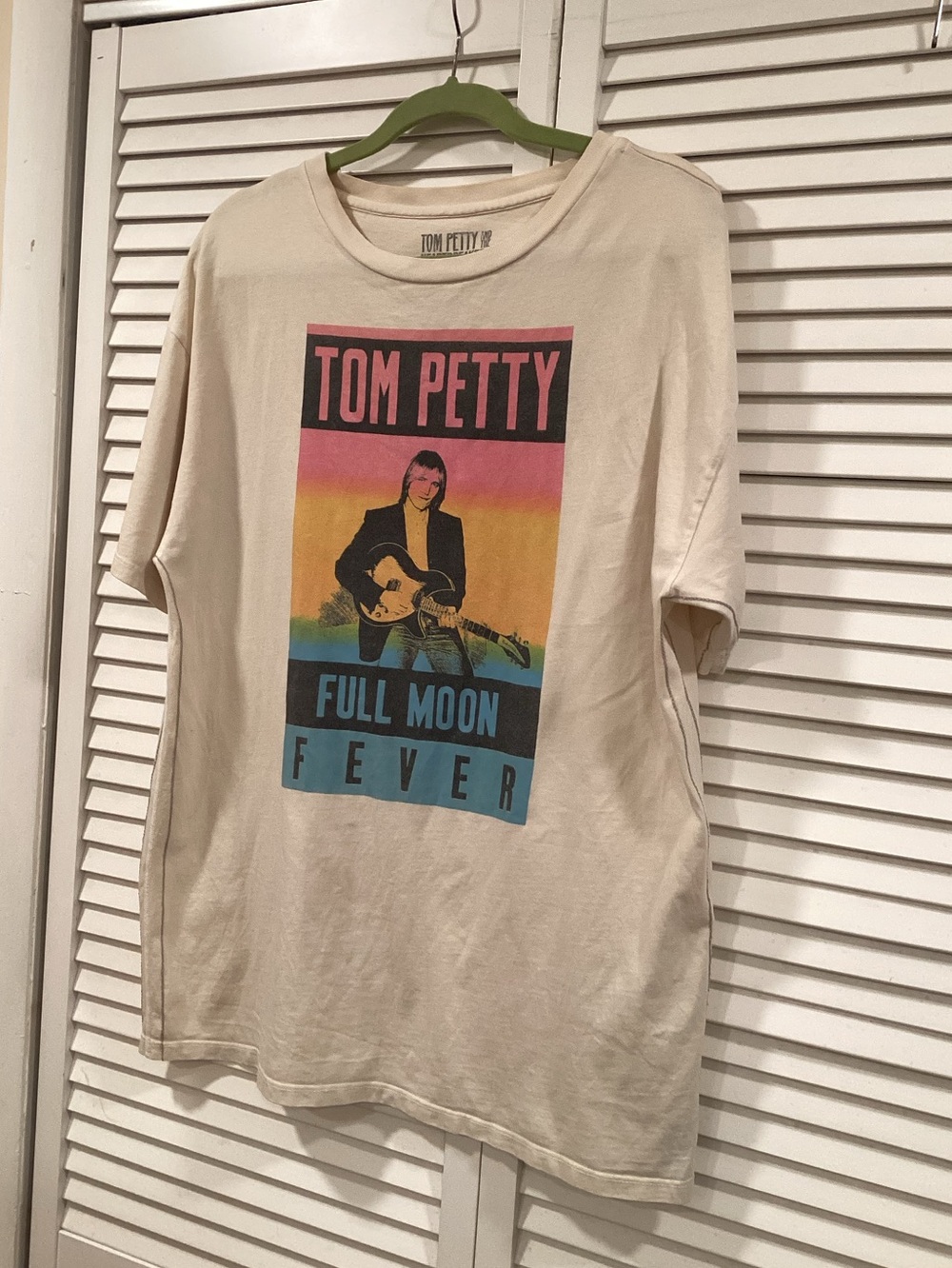 Free People Cream Tom Petty Full Moon Fever Band Graphi T oversized